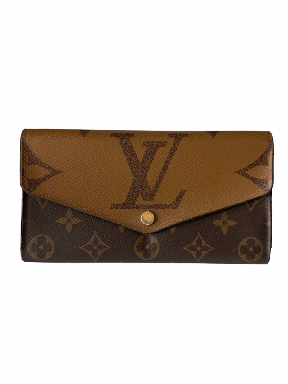 Louis Vuitton Sarah Wallet Reverse Monogram Giant Canvas Black Interior